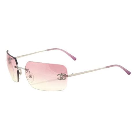 chanel rimless rectangle sunglasses|chanel rimless sunglasses women.